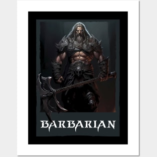 Savage Steel: Barbarian Warrior with Mighty Axe. Diablo Posters and Art